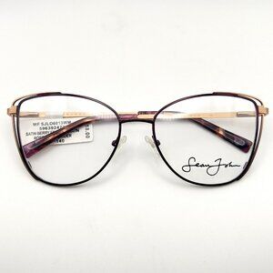 Sean John SJLO 6013 512 Eyeglass Frame Butterfly Satin Berry Rose Gold 56-18-140